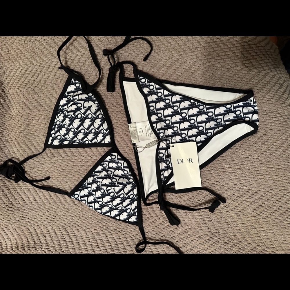 Dior Monogram Black and White Bikini